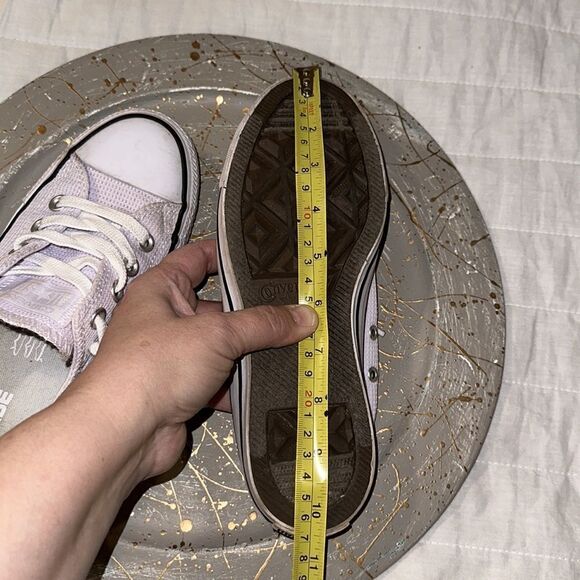 Converse 7 Women’s White Textured Canvas Slip On Lace up Skateboard Shoes Sneaks - Picture 11 of 12